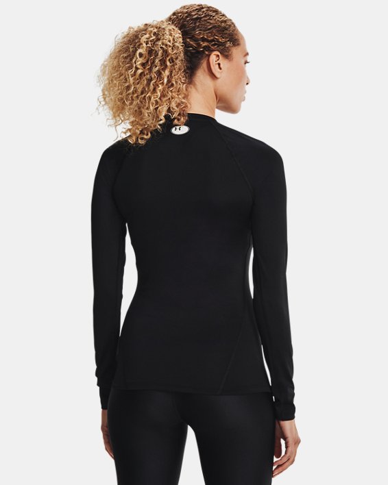 Women's HeatGear® Compression Long Sleeve, Black, pdpMainDesktop image number 1